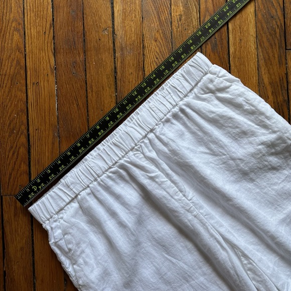 Quince Linen Pants Women XL White European 3 Pocket Elastic Waist Lightweight - Picture 6 of 10